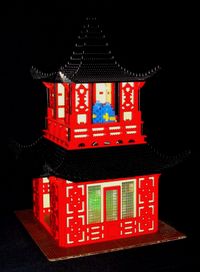 Glued LEGO Pagode Model-1976-1